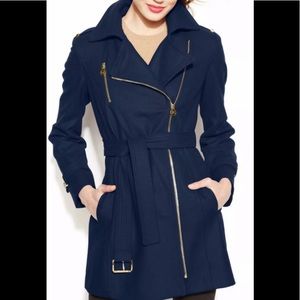 MICHAEL Michael Kors-Asymmetrical Belted Coat